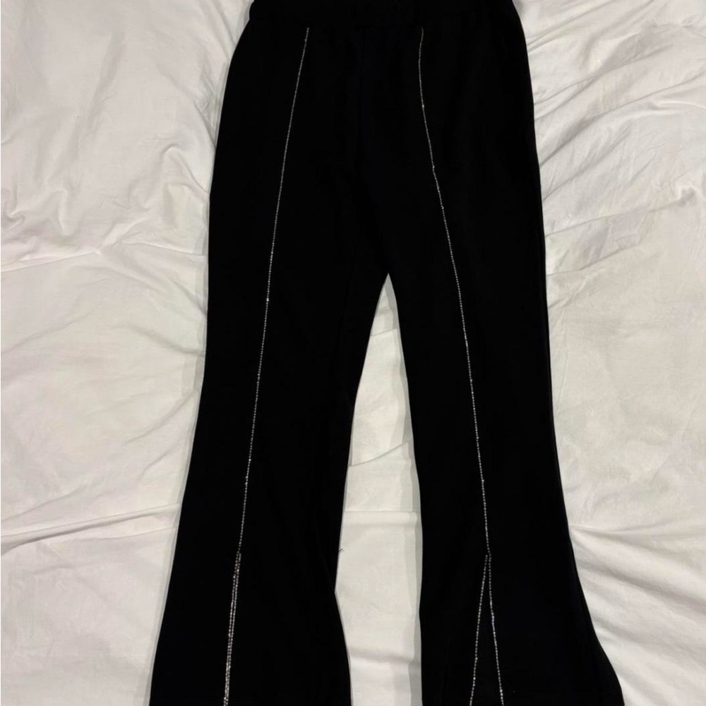 Black Pants with Silver Accents